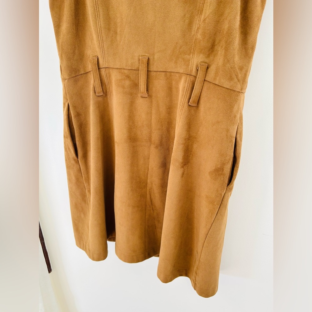 Abercrombie & Fitch EUC Faux Suede Front Pockets Jumper Mini Dress Size M - Picture 5 of 8